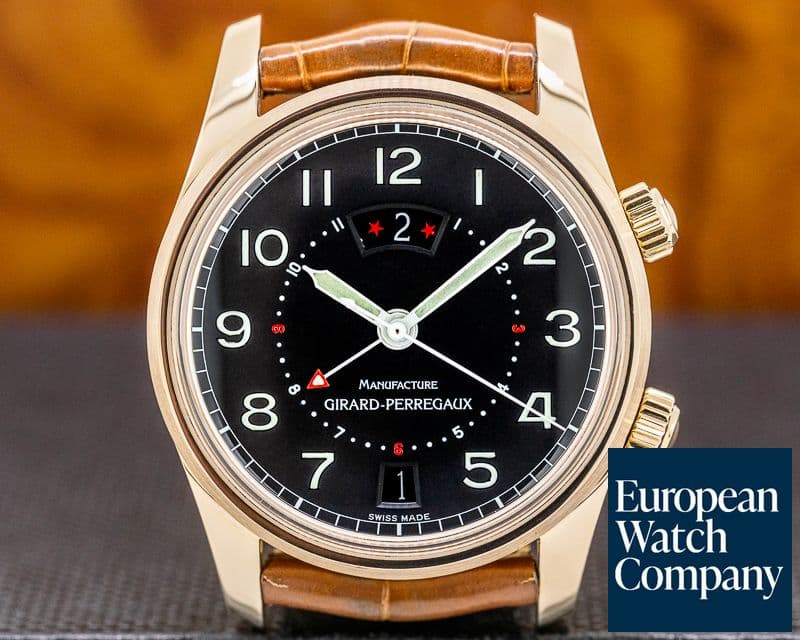 Image of Girard Perregaux Traveller II Rose Gold Black Dial 38MM