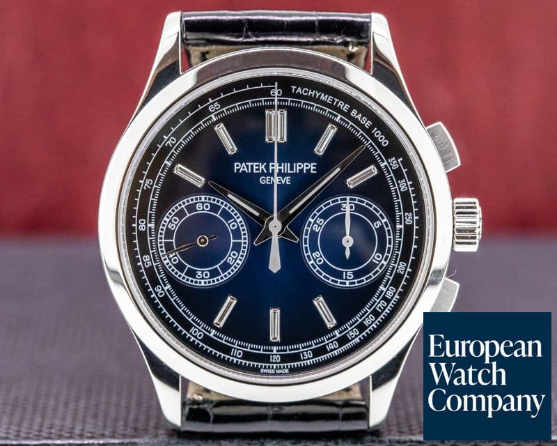 Image of Patek Philippe Chronograph Platinum 5170P Blue Diamond Dial FULL SET  