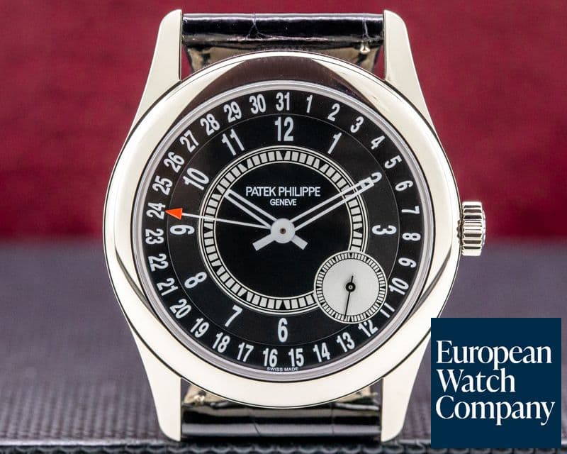 Image of Patek Philippe Calatrava Black Dial 18K White Gold / Deployant DISCONTINUED