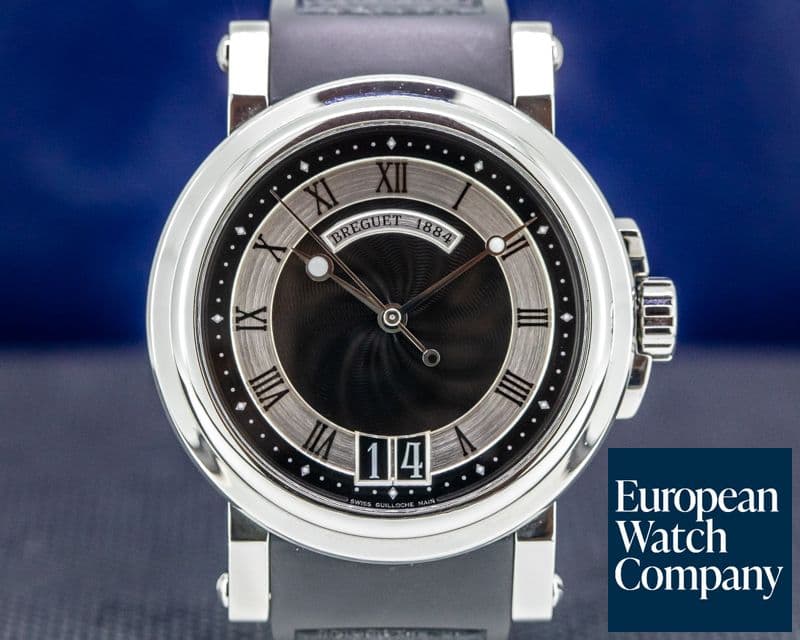 Image of Breguet Marine Big Date Black Dial SS / Rubber 