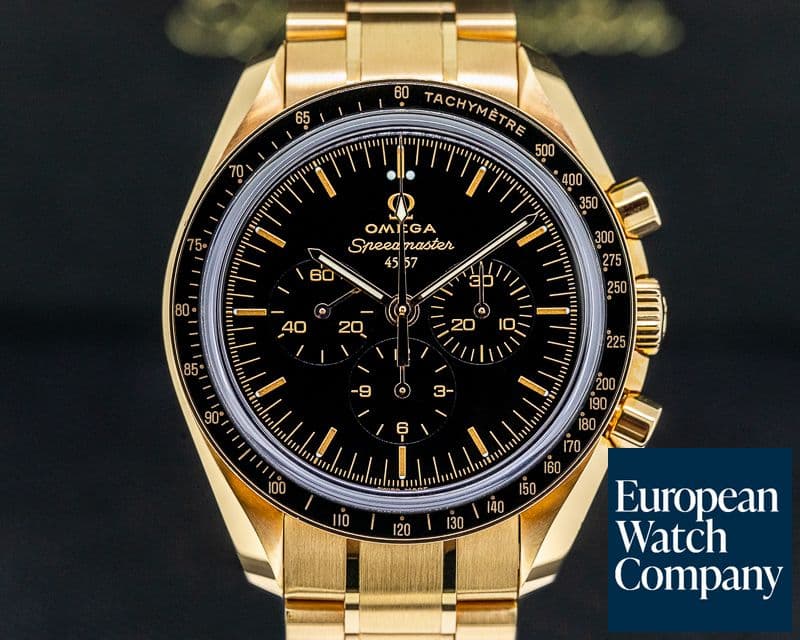 Image of Omega 50th Anniversary Speedmaster 18K Rose Gold Enamel Dial LIMITED