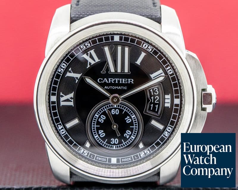 Image of Cartier Calibre de Cartier Black Dial SS / SS Deployant 