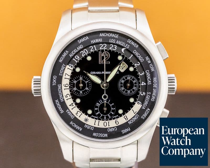 Image of Girard Perregaux World Time WW.TC Chrono Titanium / Bracelet 