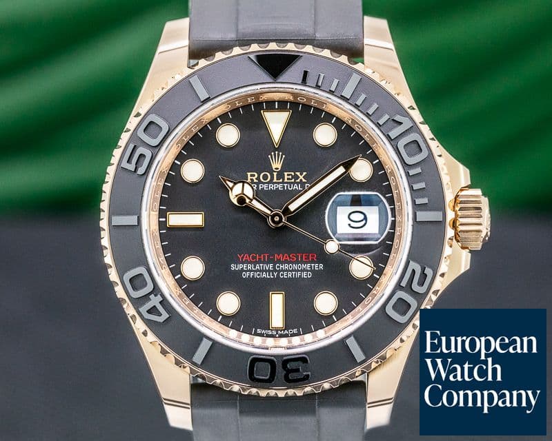 Image of Rolex Yacht Master 116655 18K Rose Gold / Rubber 
