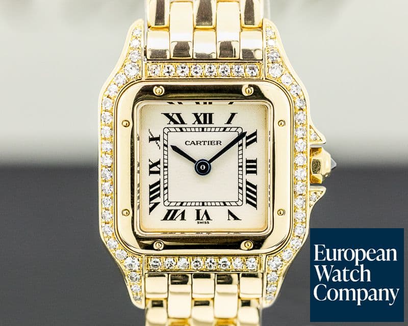 Image of Cartier Ladies Mini Panthere 18K Yellow Gold Diamond Case Quartz