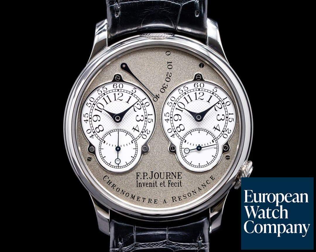 Image of F. P. Journe Chronometre Resonance Platinum 38MM BRASS 2003 FULL SET FPJ SERVICED