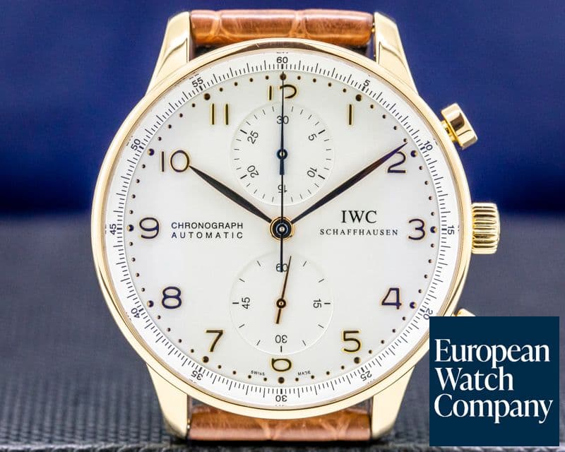 Image of IWC Portugieser Chronograph 18K Rose Gold / Silver Dial  
