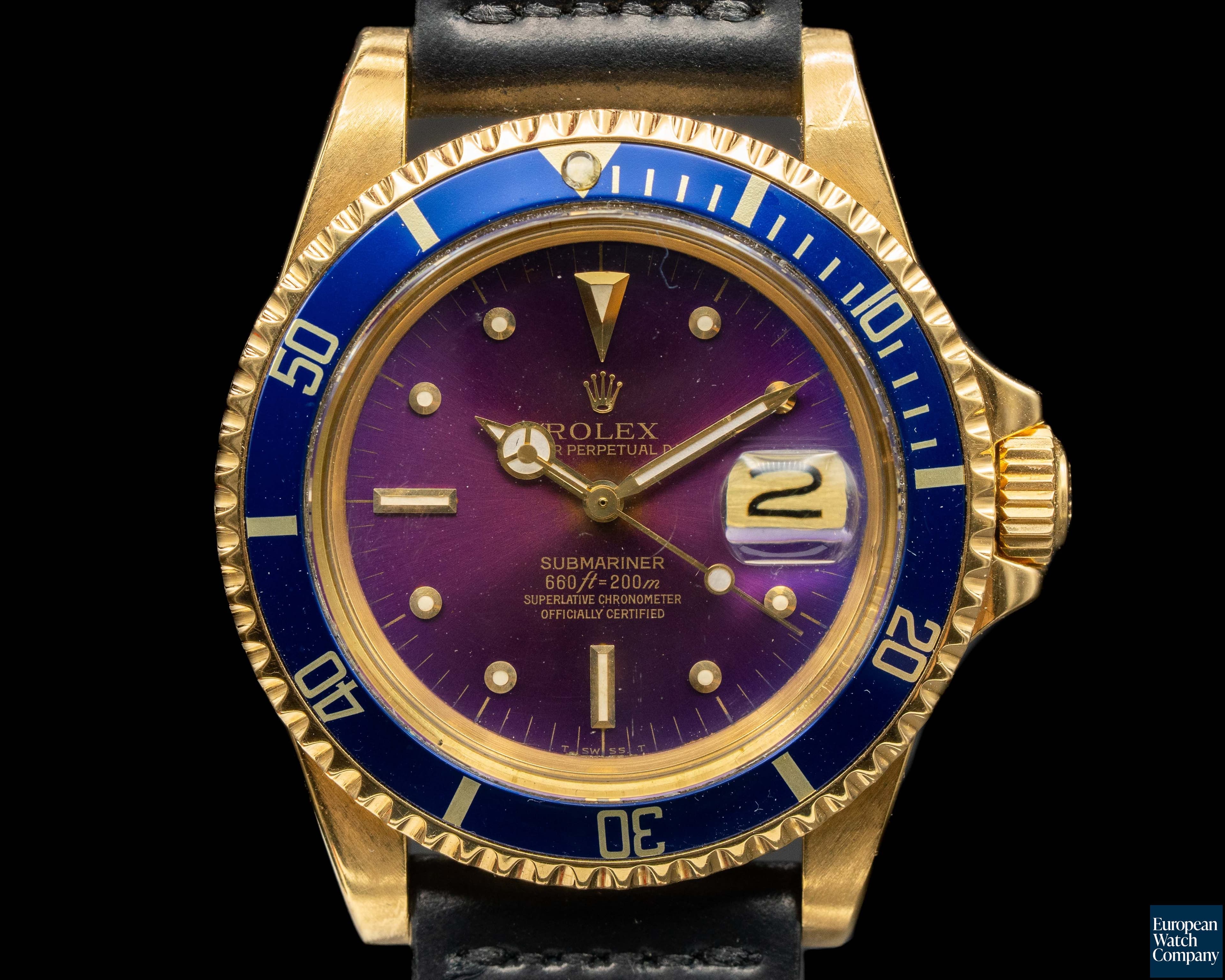 Image of Rolex Submariner 1680 Purple Nipple Dial 18K / Yellow Gold AMAZING