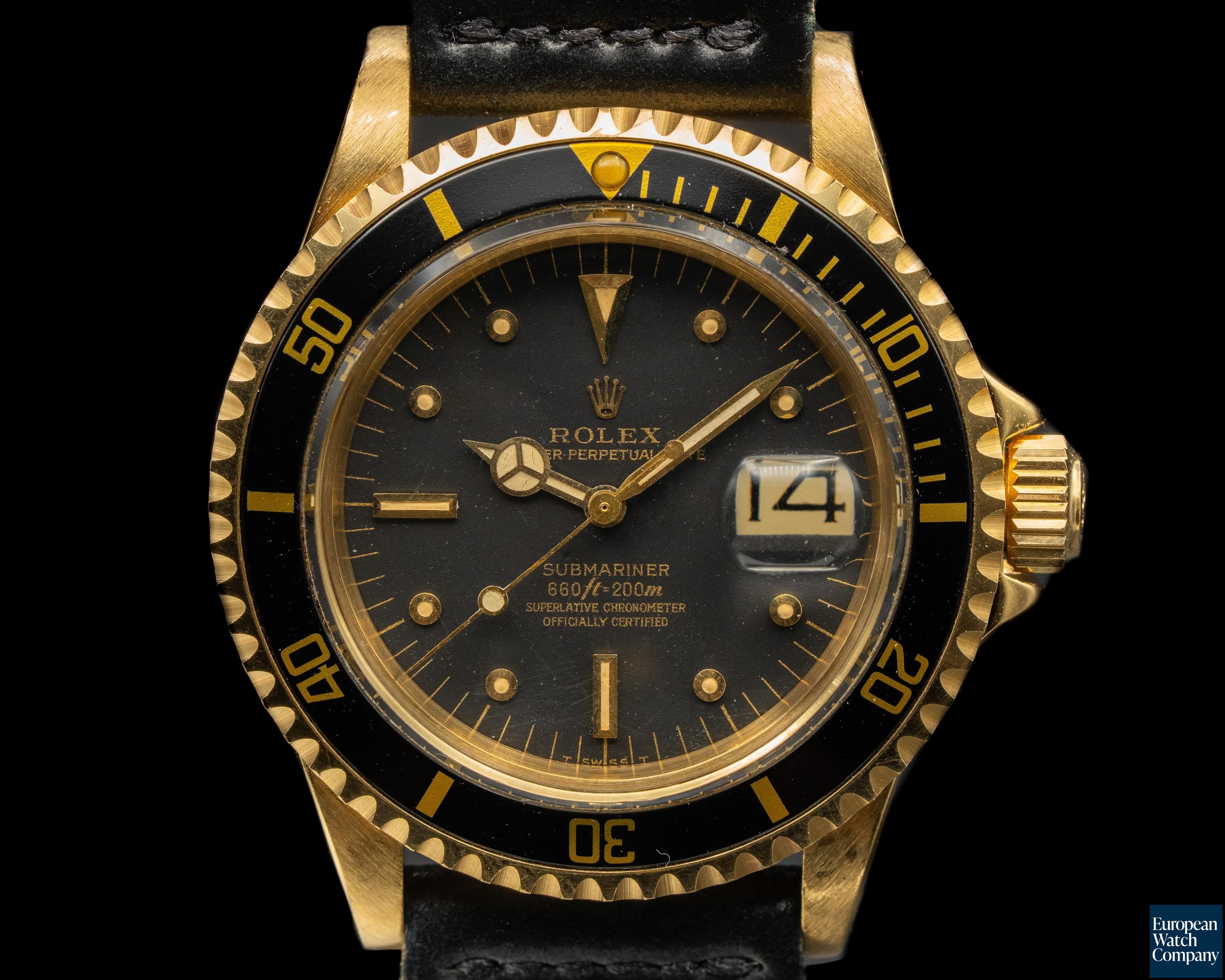 Image of Rolex Submariner 1680 Black Nipple Dial 18K Yellow Gold