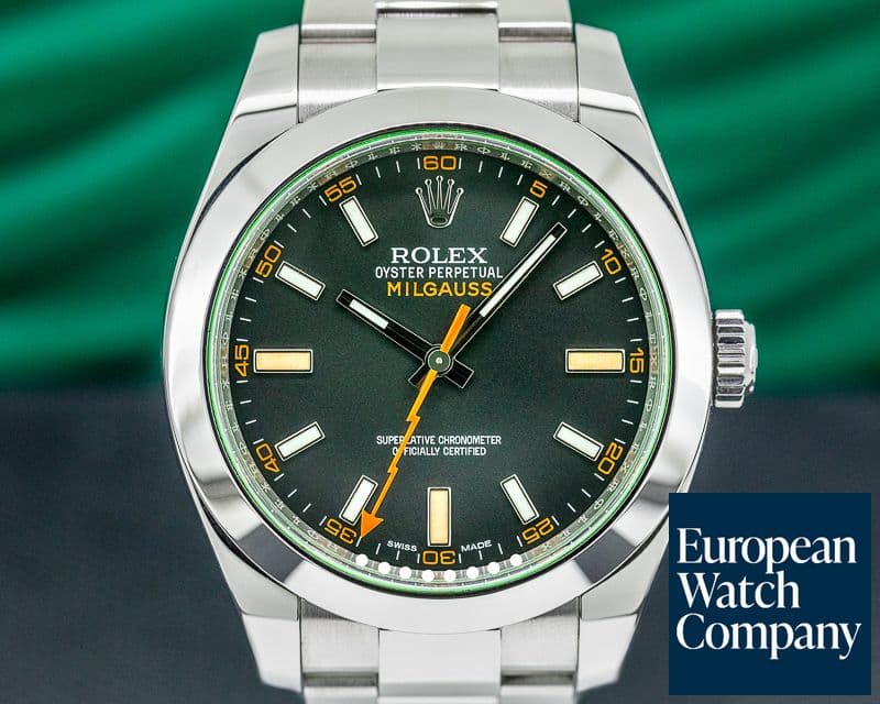 Image of Rolex Milgauss 116400GV Green Crystal Edition