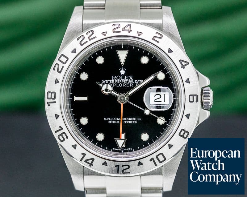 Image of Rolex Explorer II 16570 SS Black Dial 