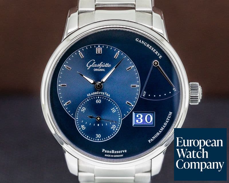 Image of Glashutte Original PanoReserve Manual Wind Blue Dial SS 40MM