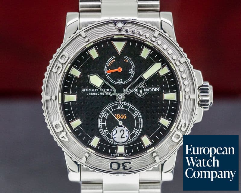 Image of Ulysse Nardin 263-33-7 Maxi Marine 1846 Diver Silver Dial SS 
