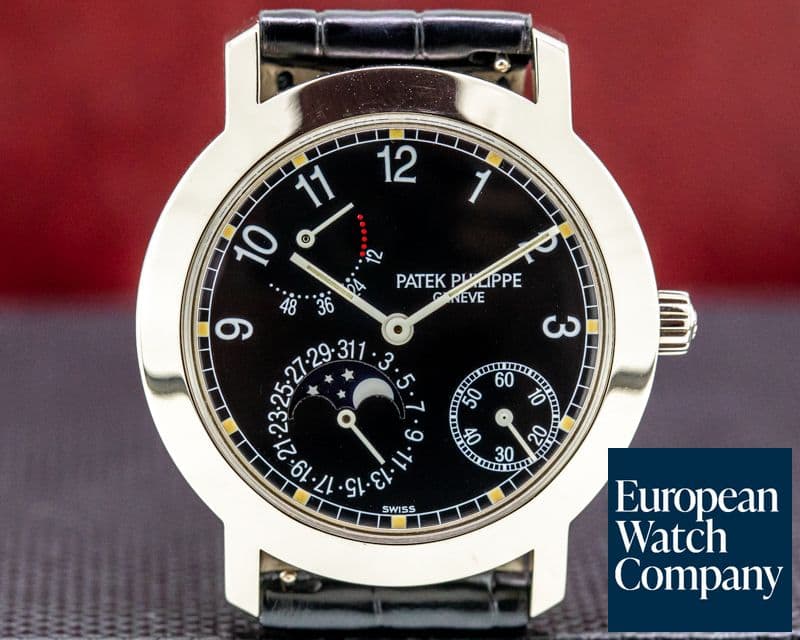Image of Patek Philippe Moon Phase Power 5055G Reserve Black Dial 18K White Gold 