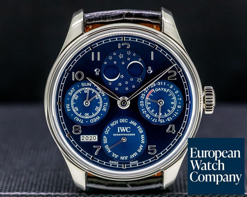 Image of IWC Portuguese Perpetual Calendar Blue Dial 18K White Gold 