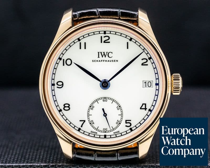 Image of IWC Portuguse Hand Wound 8 Days 18k Rose Gold 150 Years