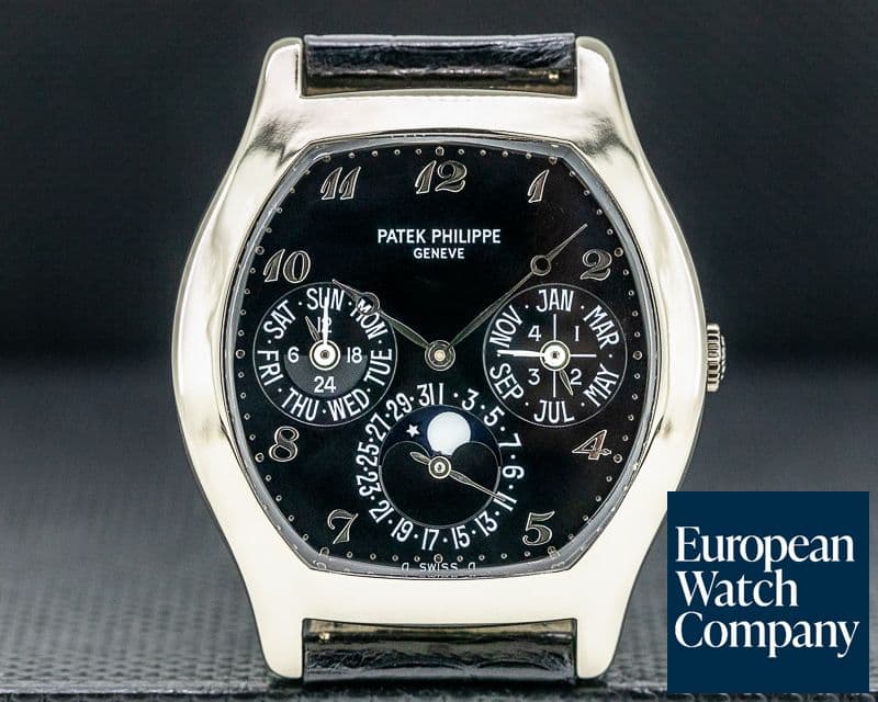Image of Patek Philippe Perpetual Calendar 5041 Tonneau 18K White Gold RARE