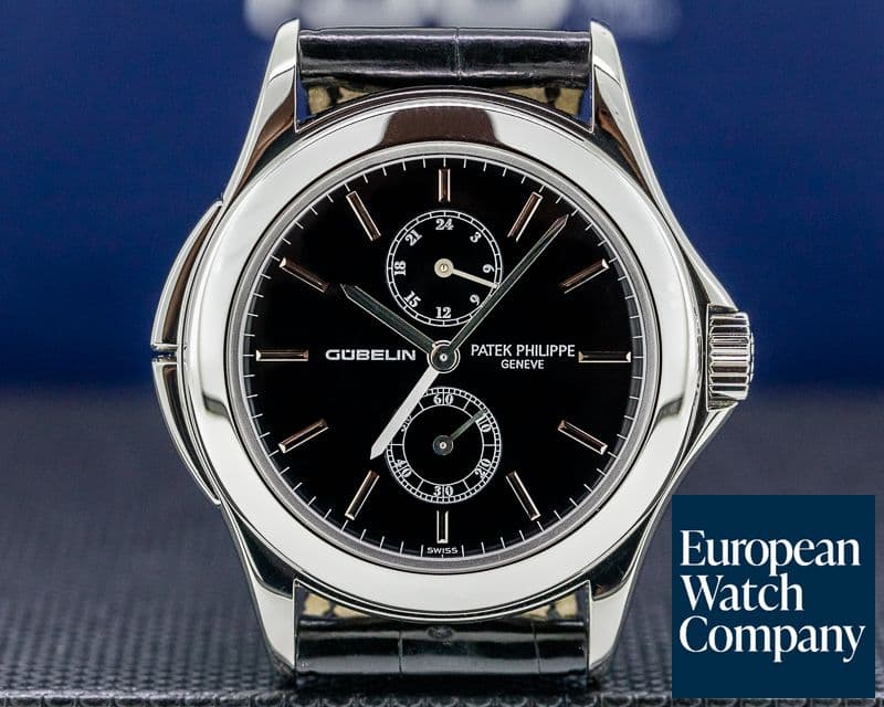 Image of Patek Philippe Travel Time Manual Black Dial Platinum GUBELIN Limited Edition RARE