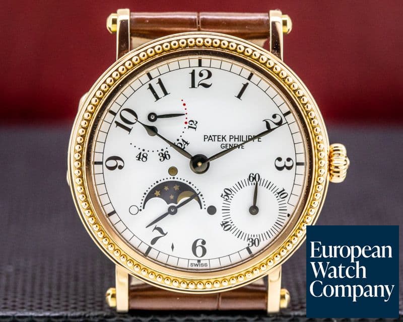 Image of Patek Philippe Moonphase Power Reserve 5015R 18K Rose Gold Hobnail Bezel 