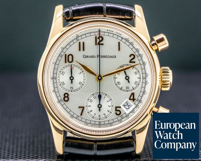 Image of Girard Perregaux Chronograph 18K Rose Gold Silver Dial 