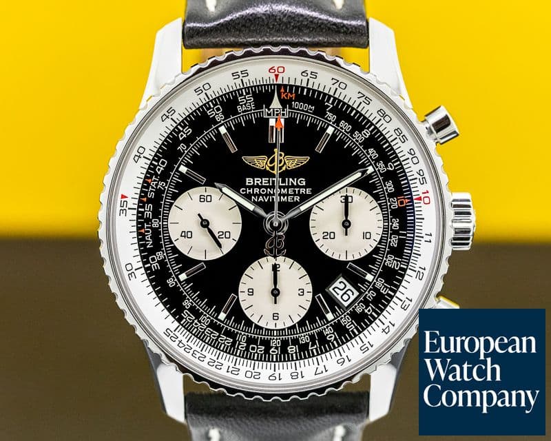Image of Breitling Navitimer Chronograph Black Dial SS