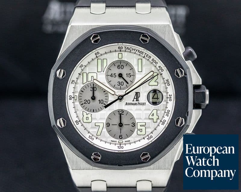 Image of Audemars Piguet Royal Oak Offshore Chronograph Rubberclad White Dial 44.5MM