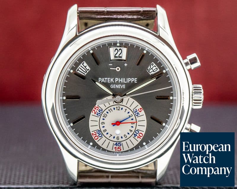 Image of Patek Philippe Annual Calendar  Chronograph 5960P Platinum Grey Dial 
