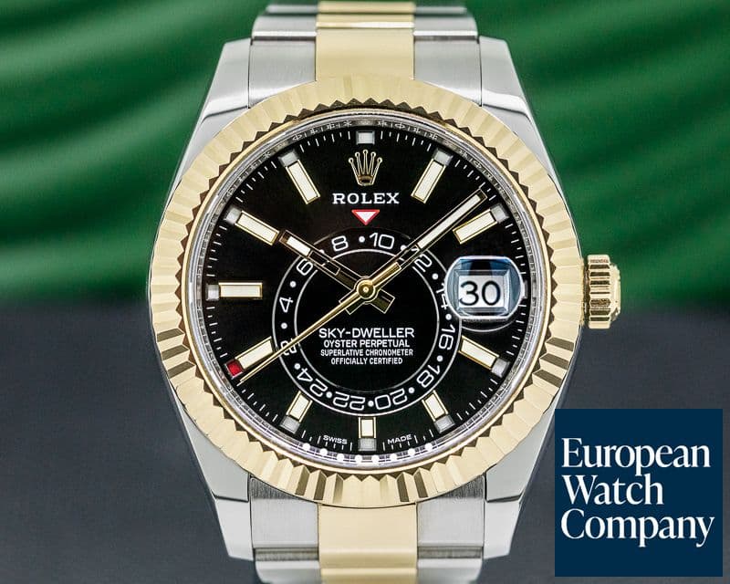 Image of Rolex Sky Dweller Steel & Yellow Gold Black Dial 
