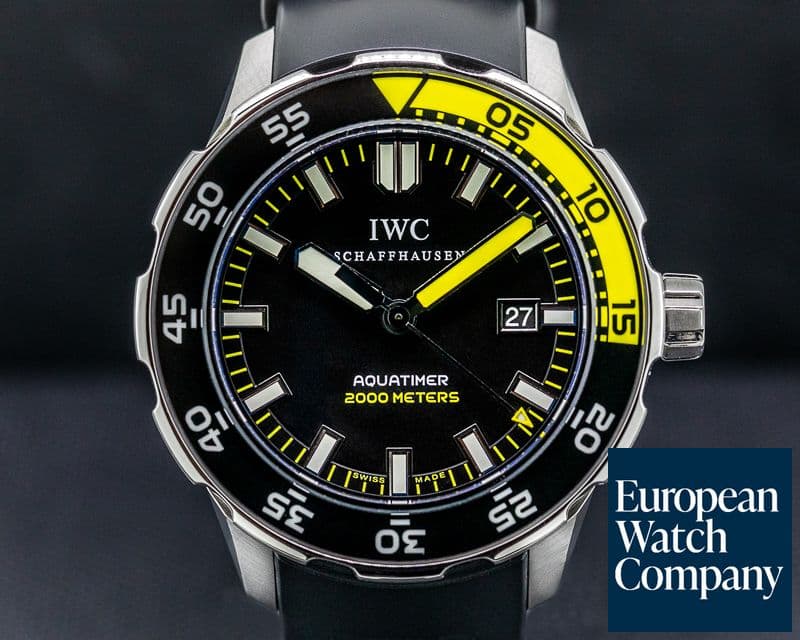 Image of IWC Aquatimer 2000 Black Dial SS / Rubber