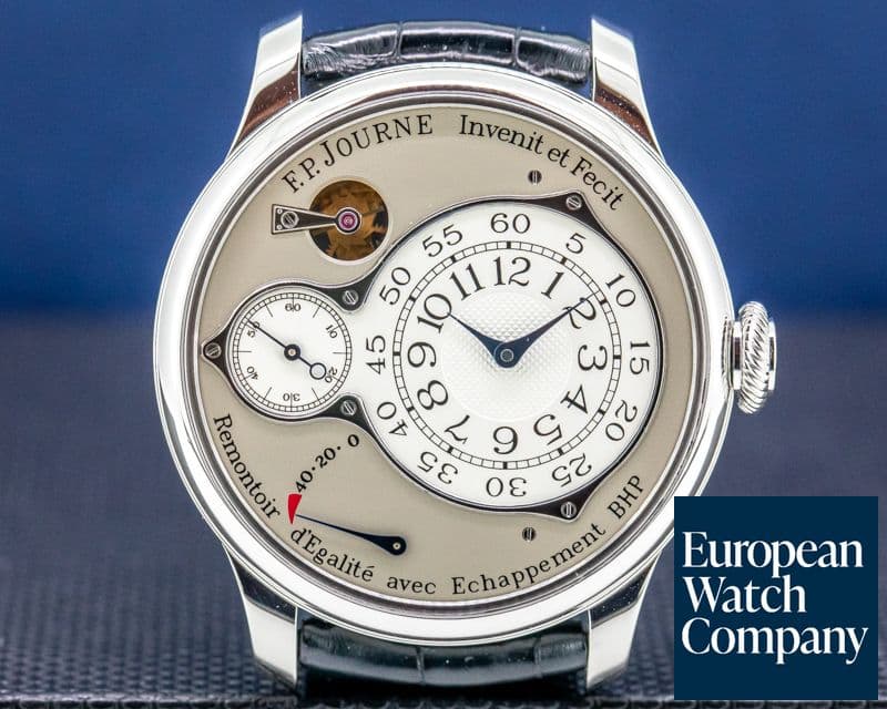 Image of F. P. Journe Chronometre Optimum Platinum / White Gold Dial 40MM FULL SET 