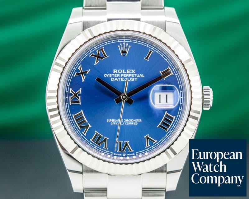 Image of Rolex Datejust 41 Blue Roman Dial SS Oyster Bracelet