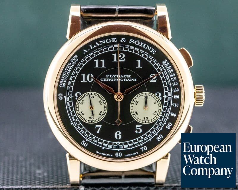 Image of A. Lange and Sohne 1815 Flyback Chronograph Black Dial 18K Rose Gold 