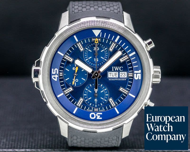 Image of IWC Aquatimer Chronograph SS / Rubber Blue Dial 