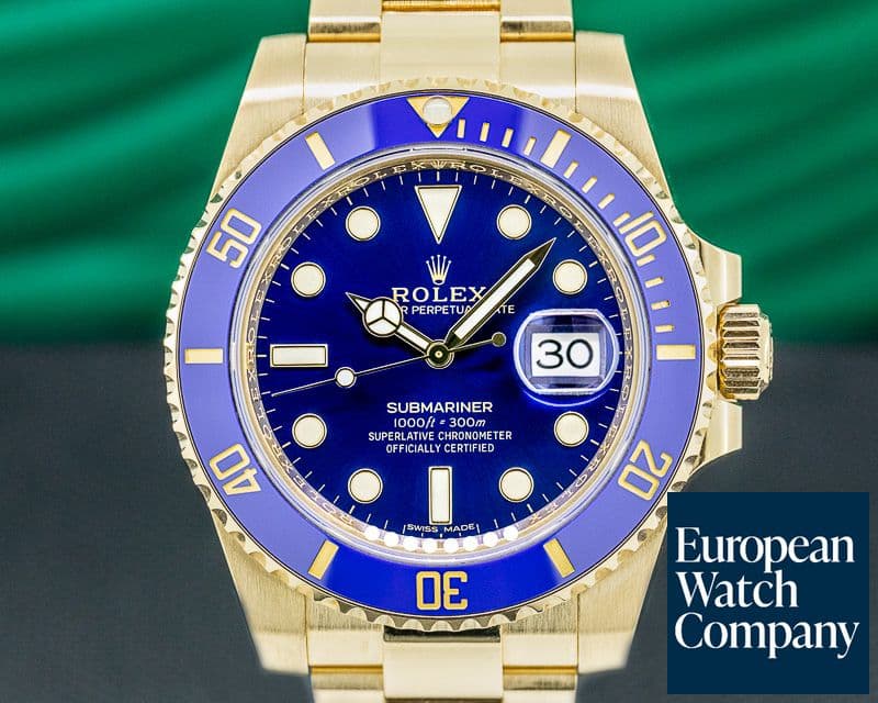 Image of Rolex Submariner 116618 18K Yellow Gold Blue Dial 2019