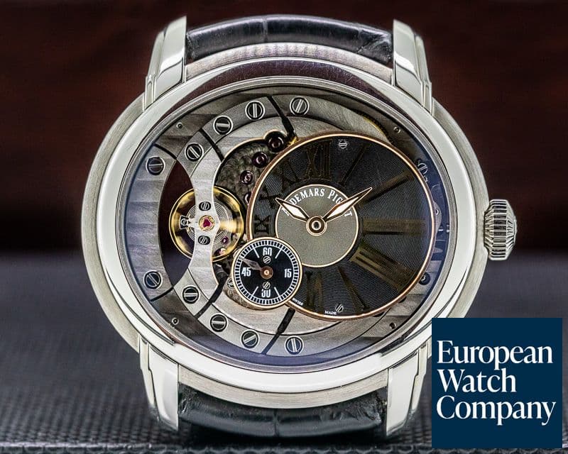 Image of Audemars Piguet Millenary Automatic Skeleton SS / Leather
