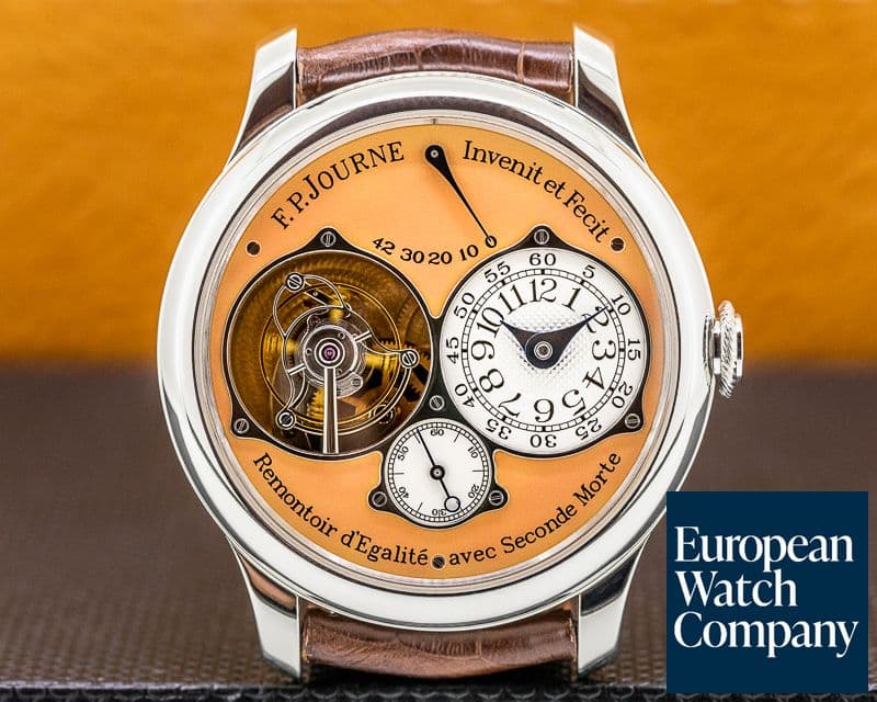 Image of F. P. Journe Tourbillon Souverain SALMON DIAL Remontoir Platinum 40MM 