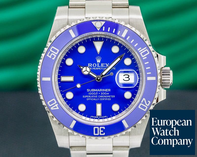 Image of Rolex Submariner Date 116619LB 18K White Gold Blue Dial DISCONTINUED 2019