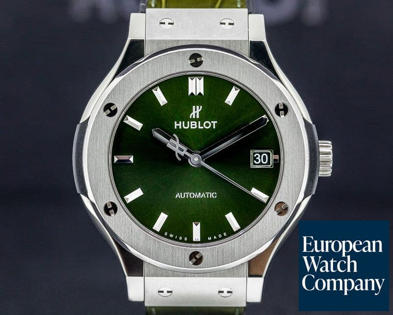 Image of Hublot Classic Fusion Titanium Green Dial 38MM