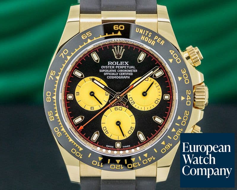 Image of Rolex Daytona Black Dial 18K Yellow Gold / Rubber UNWORN