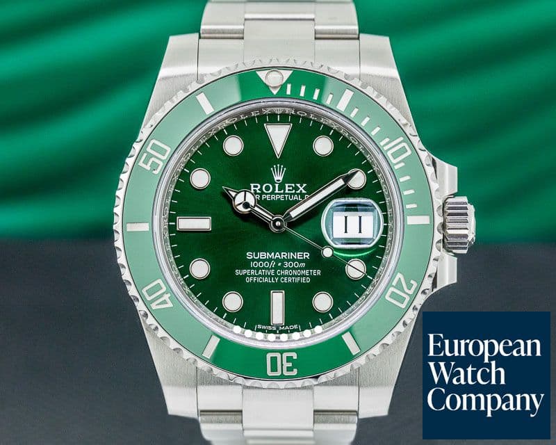 Image of Rolex Submariner HULK Green Ceramic Bezel Green Dial SS 2018