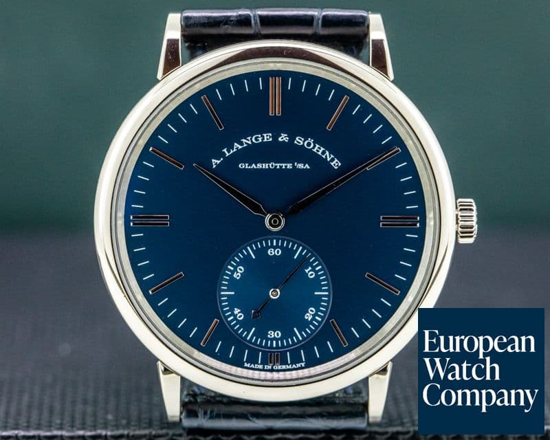 Image of A. Lange and Sohne Saxonia BLUE DIAL Automatik 18K White Gold NOVELTY