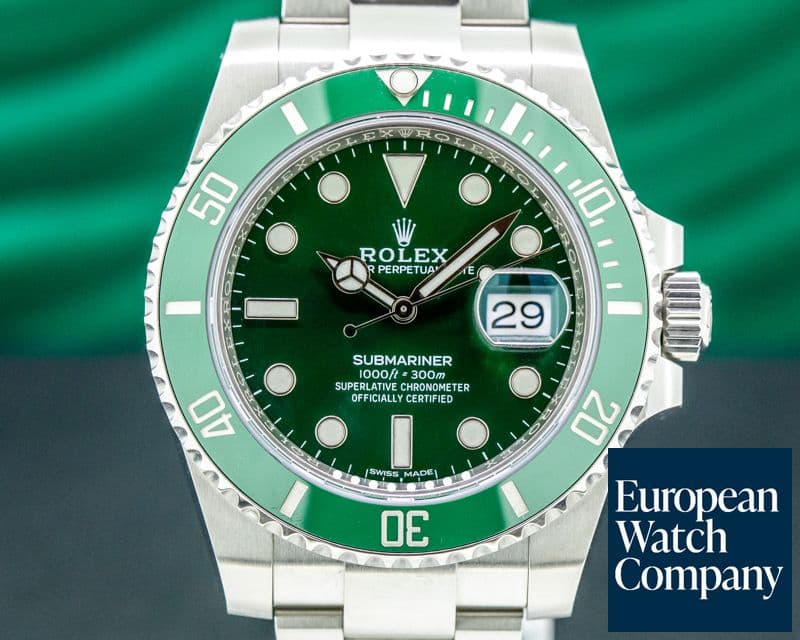 Image of Rolex Submariner 116610LV "HULK" Green Ceramic Bezel Green Dial SS 