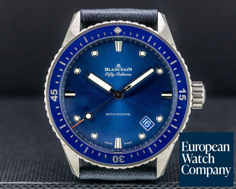 Image of Blancpain Fifty Fathoms Bathyscaphe Ceramic Blue Dial 