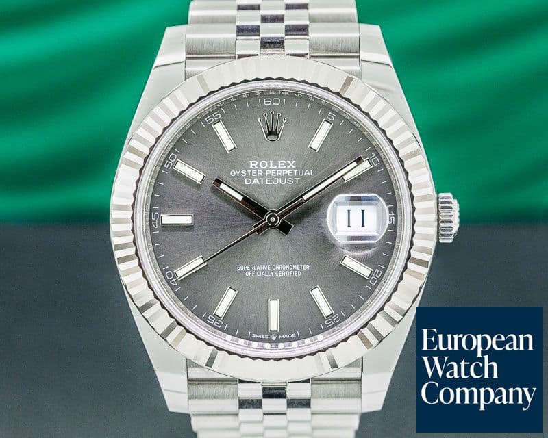 Image of Rolex Datejust 41 Rhodium Stick Dial SS / Jubilee 2020 UNWORN