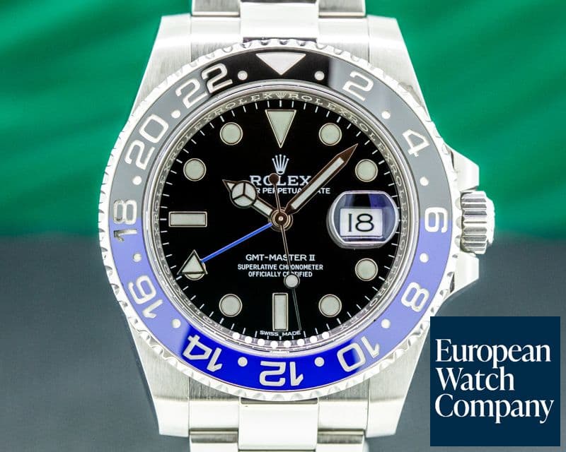 Image of Rolex GMT Master II Ceramic Black & Blue "Batman" SS 