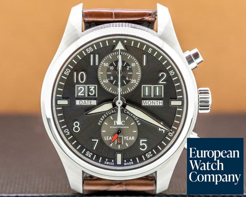 Image of IWC Spitfire Pilot Perpetual Calendar Slate Dial Stainless