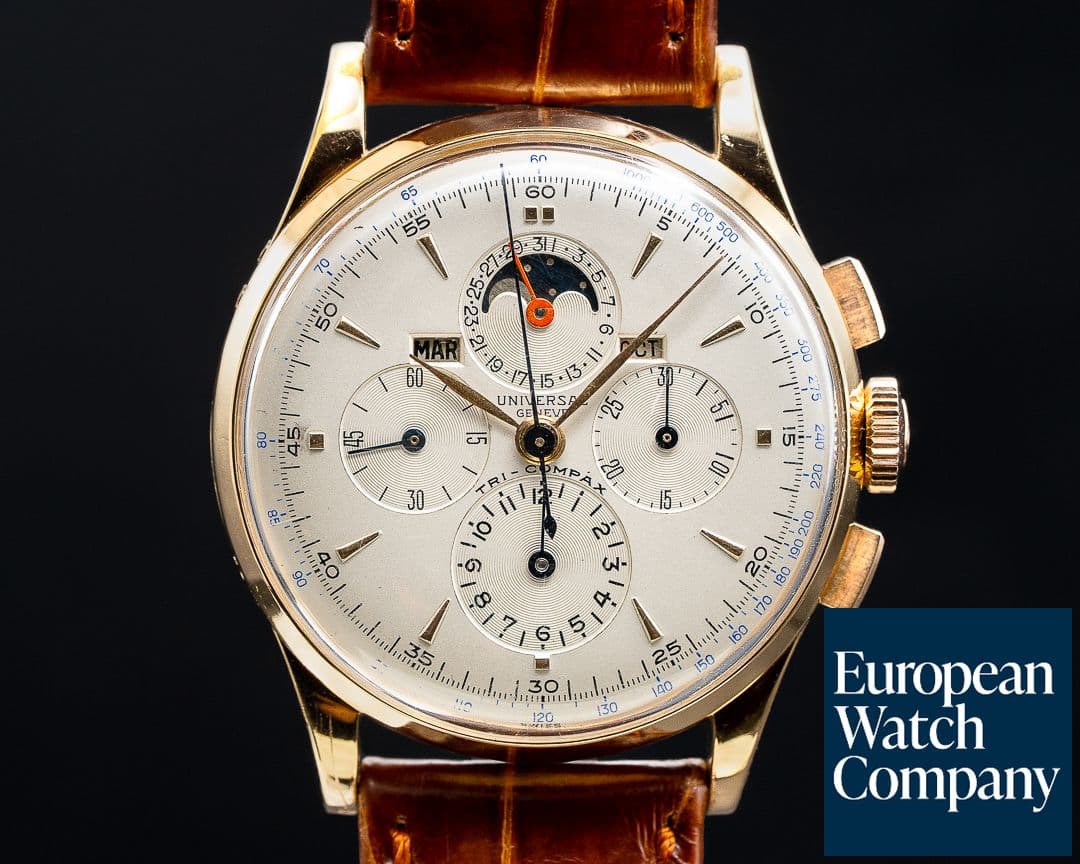 Image of Universal Geneve Rare Tri Compax 18K Rose Gold NICE