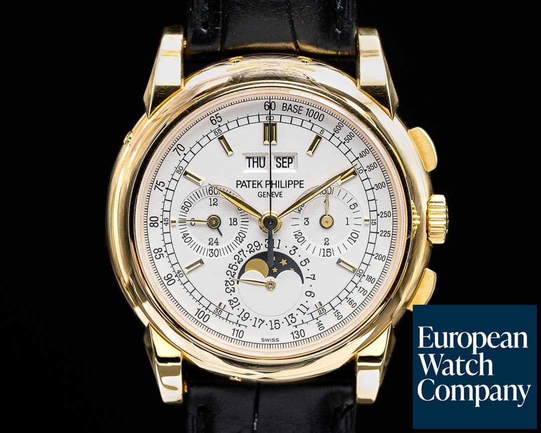 Image of Patek Philippe Perpetual Calendar 5970J Chronograph 18K Yellow Gold RARE FULL SET