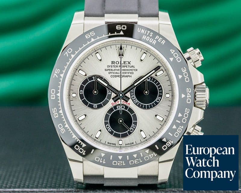 Image of Rolex Daytona 18K White Gold Ceramic Oysterflex Silver Dial 2020