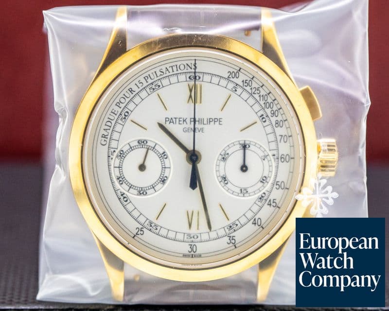 Image of Patek Philippe Chronograph 18K Yellow Gold Pulsation Dial SEALED UNWORN